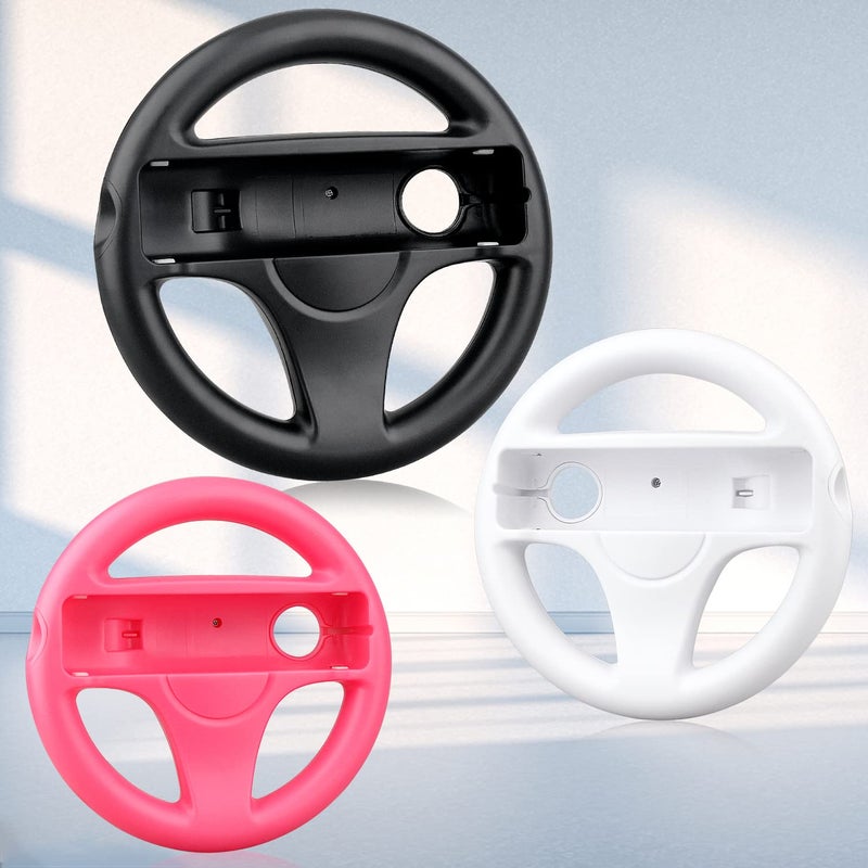 OSTENT Kart Racing Games Steering Wheel for Nintendo Wii Remote Controller Super Mario Game Color Black - Image 5